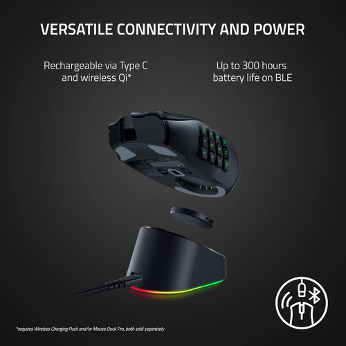 Ratón Inalámbrico Para Juegos Razer Naga V2 Pro: Ratón ...