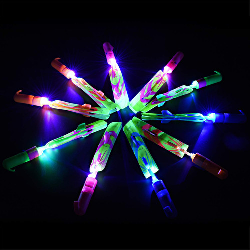 Juguetes Voladores Rocket Slingshot Modelo Led 12 Piezas