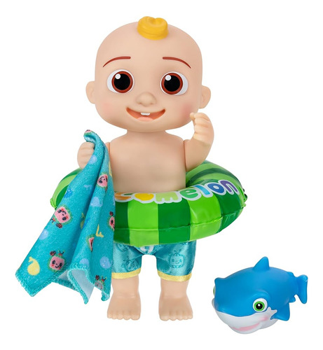 Cocomelon - Splish Splash Jj Doll - Con Shark Bath Squirter 