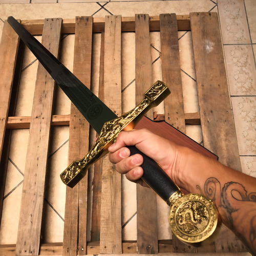 Espada de luxo Excalibur de 114 cm com tela medieval 900gd