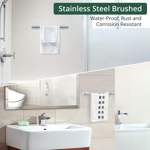 Juego De Accesorios De Baño Con 2 Toalleros Autoadhesivos, S