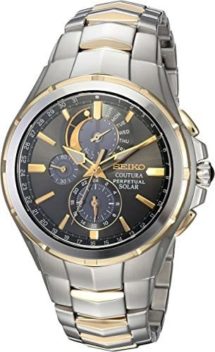 Coutura Men's Solar Perpetual Calendar Alarm Chronograph