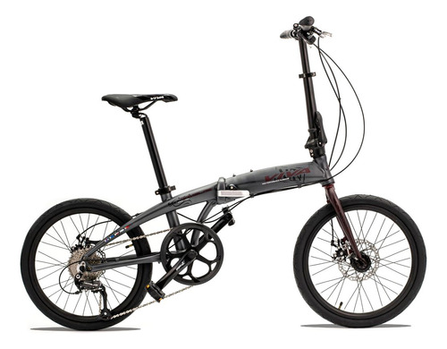 Bicicleta Plegable De Aluminio Unisex - Nuevas Color Gris Oscuro