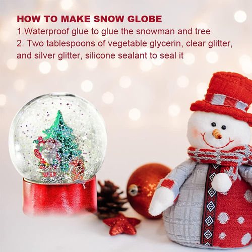 Globo De Nieve Diy Transparente 69 Cm Alto Tapa Atornillable