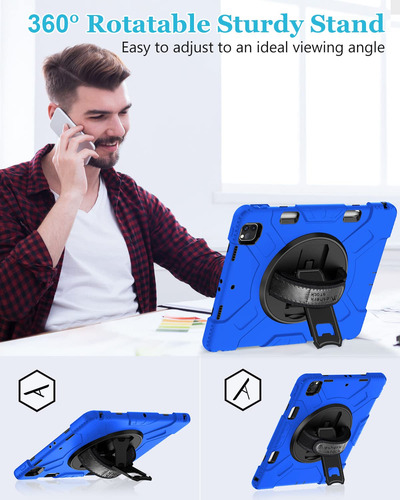Funda Para iPad Pro 6ta Generacion Silicon Resistente Azul