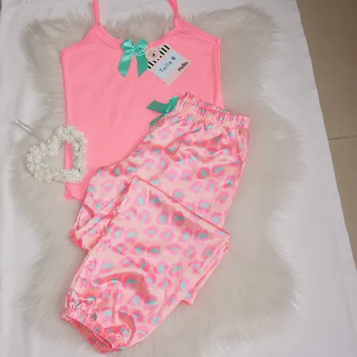 Pijama De Mujer Dolce D´amore Pantalón Animal Print Satín