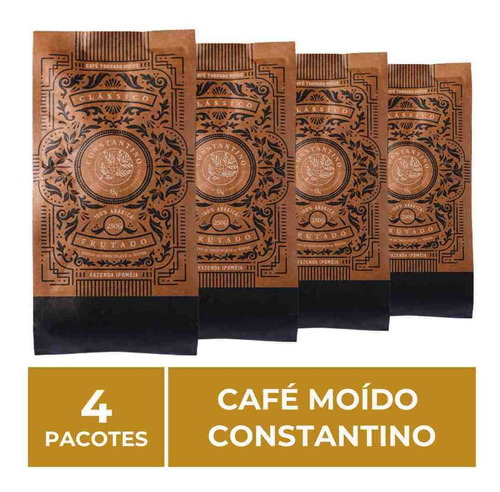 4 Pacotes De 250g, Café Moído, Constantino