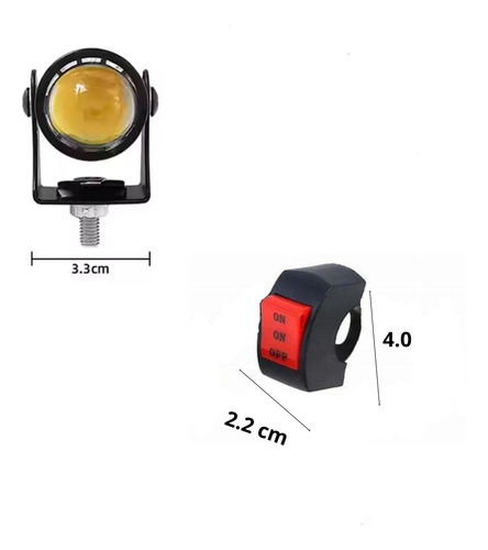 Kit Faro Led Lupa Switch Motocicleta Vento Falkon 220