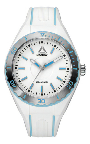 Reloj Reebok Emom Woman 1.0 Rd-emo-l2-pwiw-w1 Dama Color de la malla Blanco Color del bisel Plateado Color del fondo Blanco