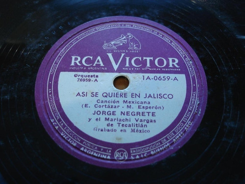 Pasta Jorge Negrete Mariachi Vargas Rca Victor 0659 C55