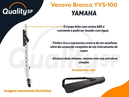 Imagem 8 de 8 de Venova Yamaha Branca Yvs-100 Corpo De Resina Abs + Case