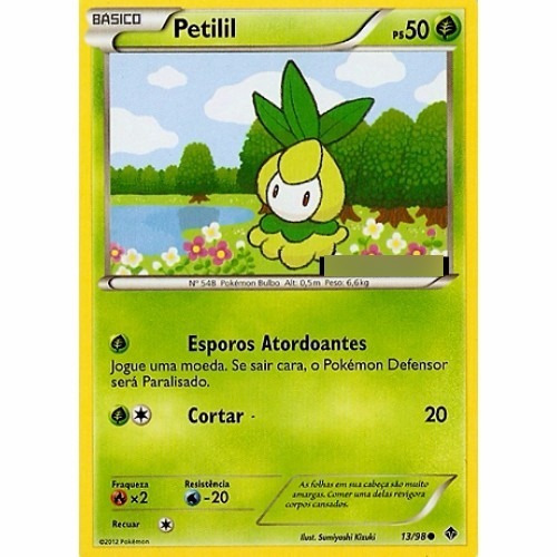 Petilil - Pokémon Planta Comum - 13/98 - Pokemon Card Game