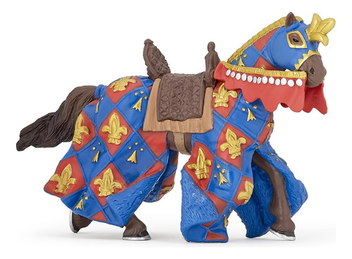Papo -pintado A Mano Figura -fantasía Medieval -caballo Azul
