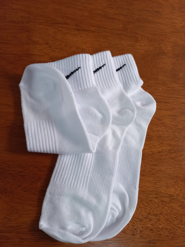 Calceta Corta Blanca 100% Algodón 3 Pares N- L/ K/ E Blanco Liso U