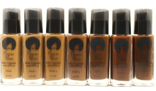 Base de maquiagem líquida Negra Rosa Base Líquida DARK tom dark 6 - 30mL 20g