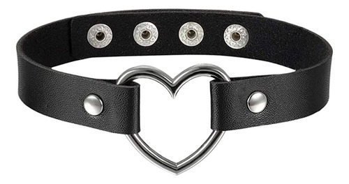 Choker Minimalista, Corazón, Aro. Gargantilla Goth, Cosplay