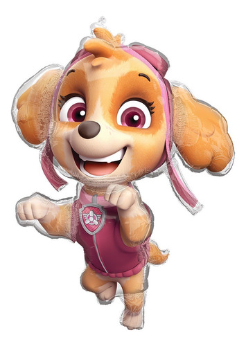 Globo Skye Met Jumbo Fiesta Paw Patrol Niña Patrulla Rosa