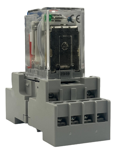 Relevador 24vdc 14 Pin 5a Zj18ft-4pl Con Base