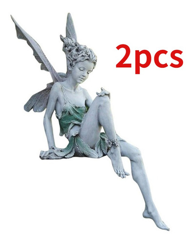 Imagen 1 de 4 de 2 Figuritas De Jardín De Hadas De Resina