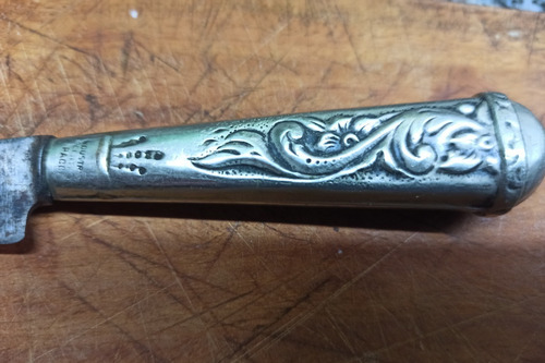 Antiguo Cuchillo Tandilero La Movediza En Alpaca (Usado)
