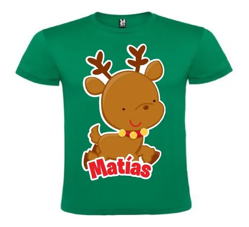 comprar Polera Navidad Bebé Reno Baby Personalizada 100% Algodón