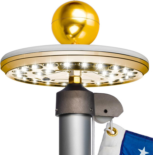 Luz De Bandera De Lujo Energía Solar Luz Solar Asta D...
