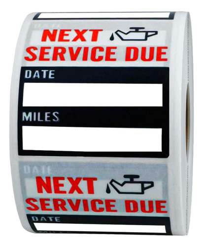 100pcs/decals Roll Auto Maintenance Service Reminder