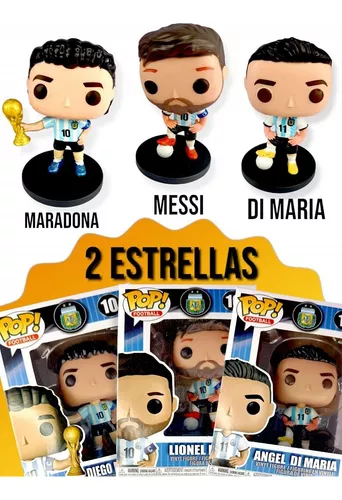Messi Di Maria Maradona Con Base Pop Futbol Compatible Funko