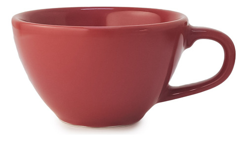 X 6 Combo Taza C/ Plato Germer Oval 300 Ml Color Rojo