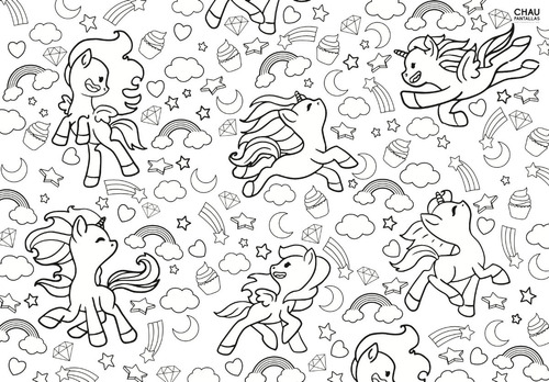 Imagen 3 de 10 de Block Individuales Personajes Para Colorear Chau Pantallas