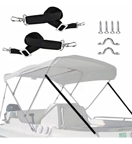 2 Correas Ajustables Para Toldo Bimini Con Trabillas Y