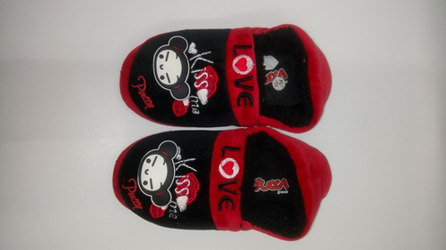Imagen 4 de 7 de Pantuflas Pucca Personajes Footy Antideslizante Infantil Edu