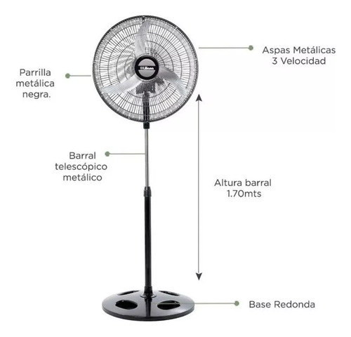 Ventilador De Pie Liliana Vpm2016 20