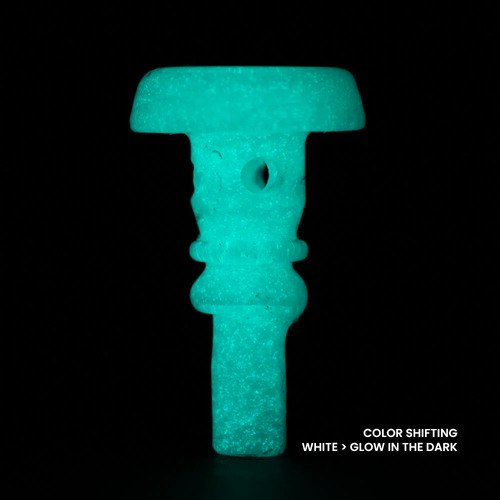 Chamber Joystick Cap Empire Glassworks Puffc Peak Pro 3d Xl Brilla En La Oscuridad Azul Claro