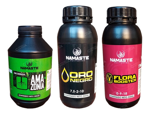 Combo Namaste Amazonia 300g Oro Negro Y Flora Booster 500ml