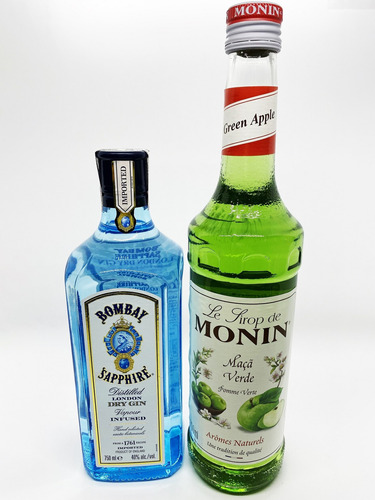 Combo Gin Tônica - Gin Bombay 750ml + Monin Maça Verde