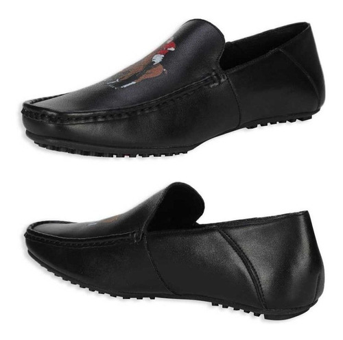 Zapato Casual Hpc Polo 6782 Negro Caballero De Moda 