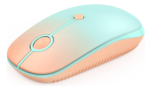 Mouse Inalámbrico Bluetooth Seenda, Naranja Y Verde