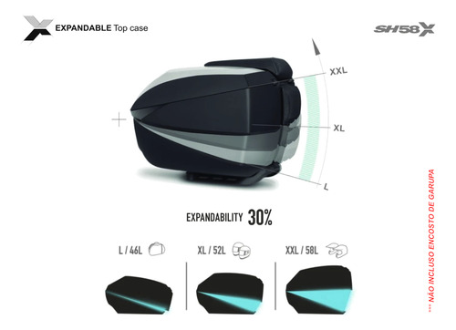 Kit Shad Sh58x Titânio Luz Freio Base Suporte V-strom650 19+