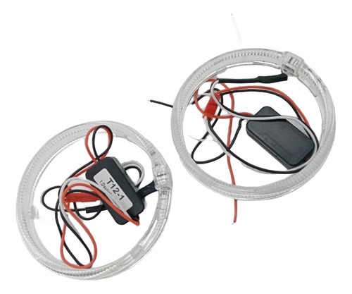 X2 Anillos Luz Led Circular Universal Ojos Ángel Azul
