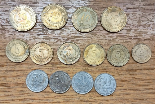 Lote 14 Monedas De Chile (ver Detalle)