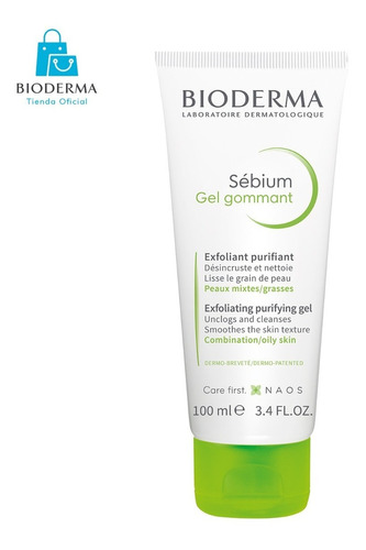 Bioderma Sébium Gel Exfoliante Purificante, 100 Ml Tipo de piel Mixta