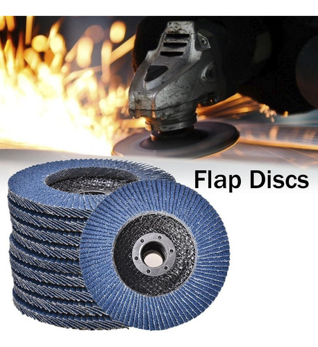 Imagen 3 de 9 de Disco Flap Lija Amoladora 115mm X 10 U Grano 40 60 80 120
