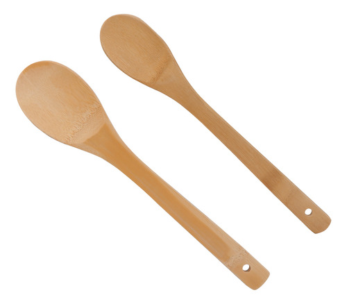 Cucharas De Bambú Para Cocina 2 Piezas Ecofriendly Resistentes Igad Ideales Para Sartén Antiadherente Y Utensilios Delicados