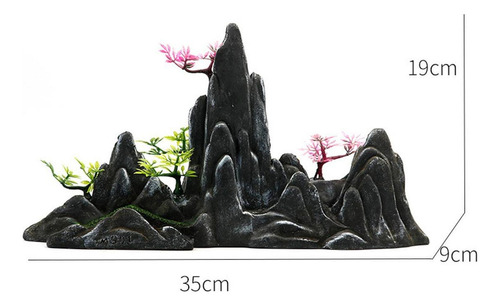 Cwa Decoración De Acuario, Vista A, Adorno De Piedra De