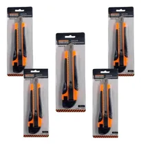 Comprar Kit 5 Estiletes Profissionais 18mm Com Trava Emborrachado