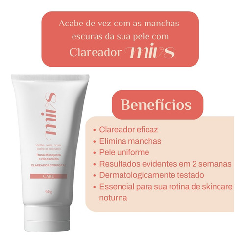 Hidratante Virilha Sweet Glow Clareador E Óleo Corporal Mivs