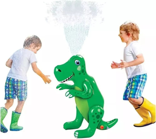 Dinosaurio Inflable De Verano Rociador De Agua Niños Juegos