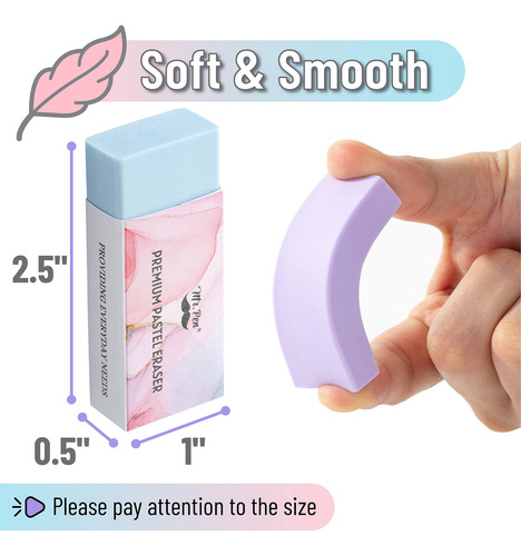 Gomas De Borrar Paquete De 10 Colores Pastel Para Lápiz