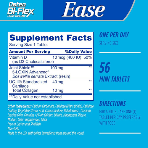 Bi-flex Ease Colágeno 56 Comprimidos Importado Usa Sem Sabor